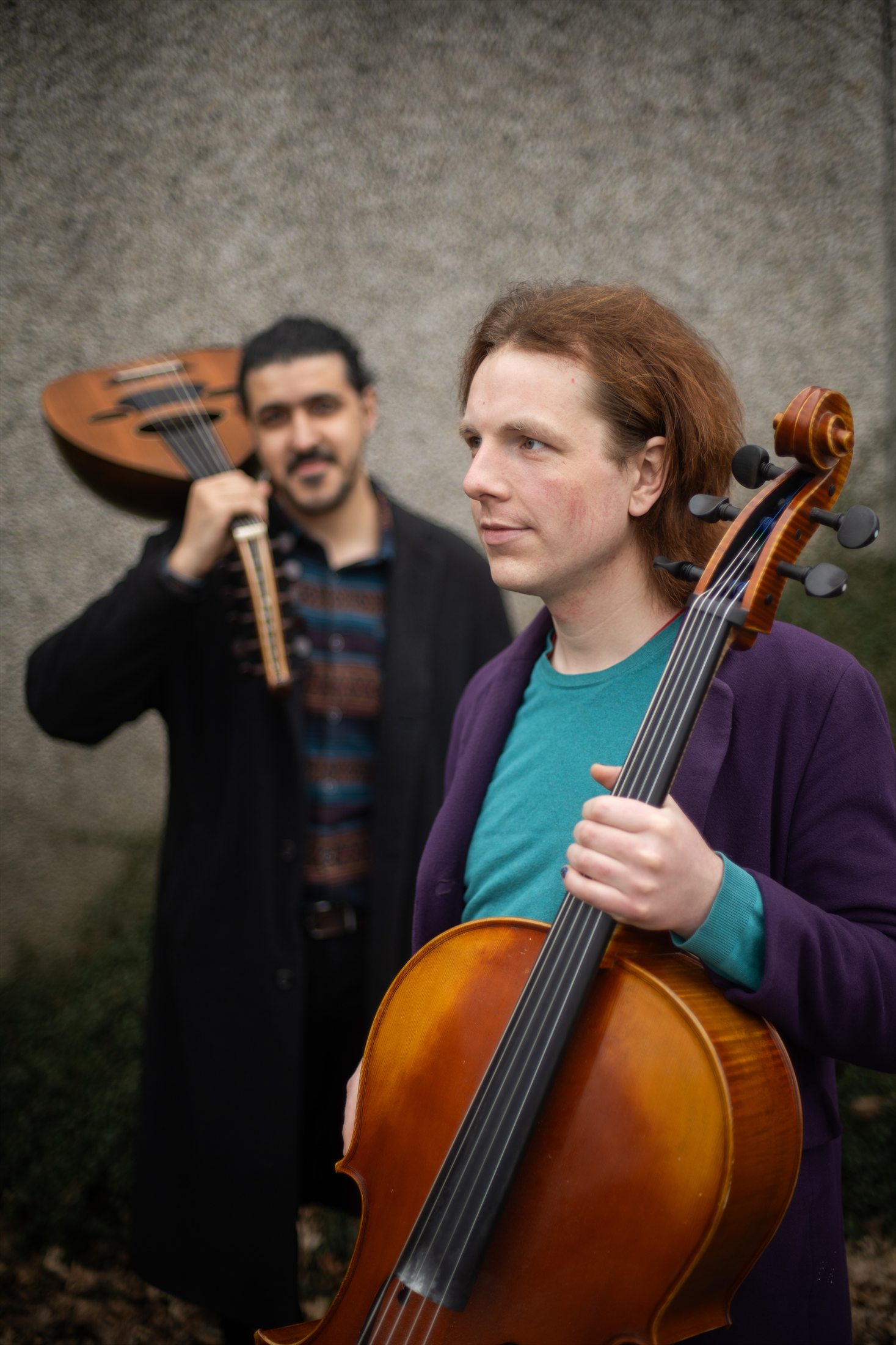 Sufian and Plush Rebel portrait with instruments